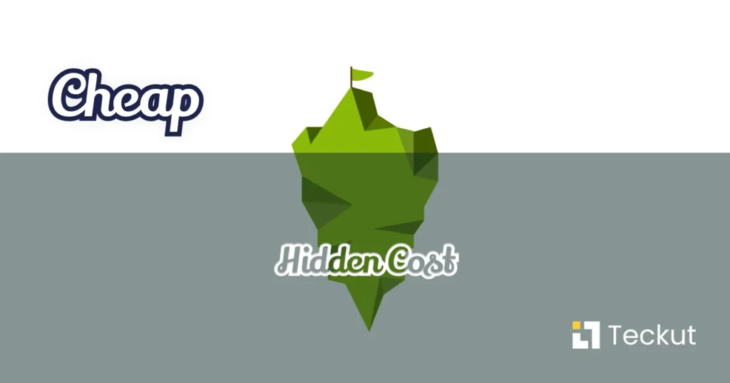 What hidden costs come with template-based websites that custom websites avoid